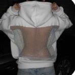 White hoodie with mesh back BRAND NEW
