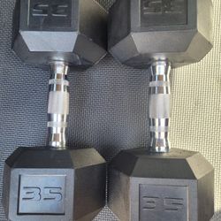 35lbs Dumbells Weights 