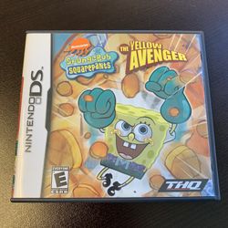 SpongeBob SquarePants: The Yellow Avenger Game & Case (Nintendo DS 2005)