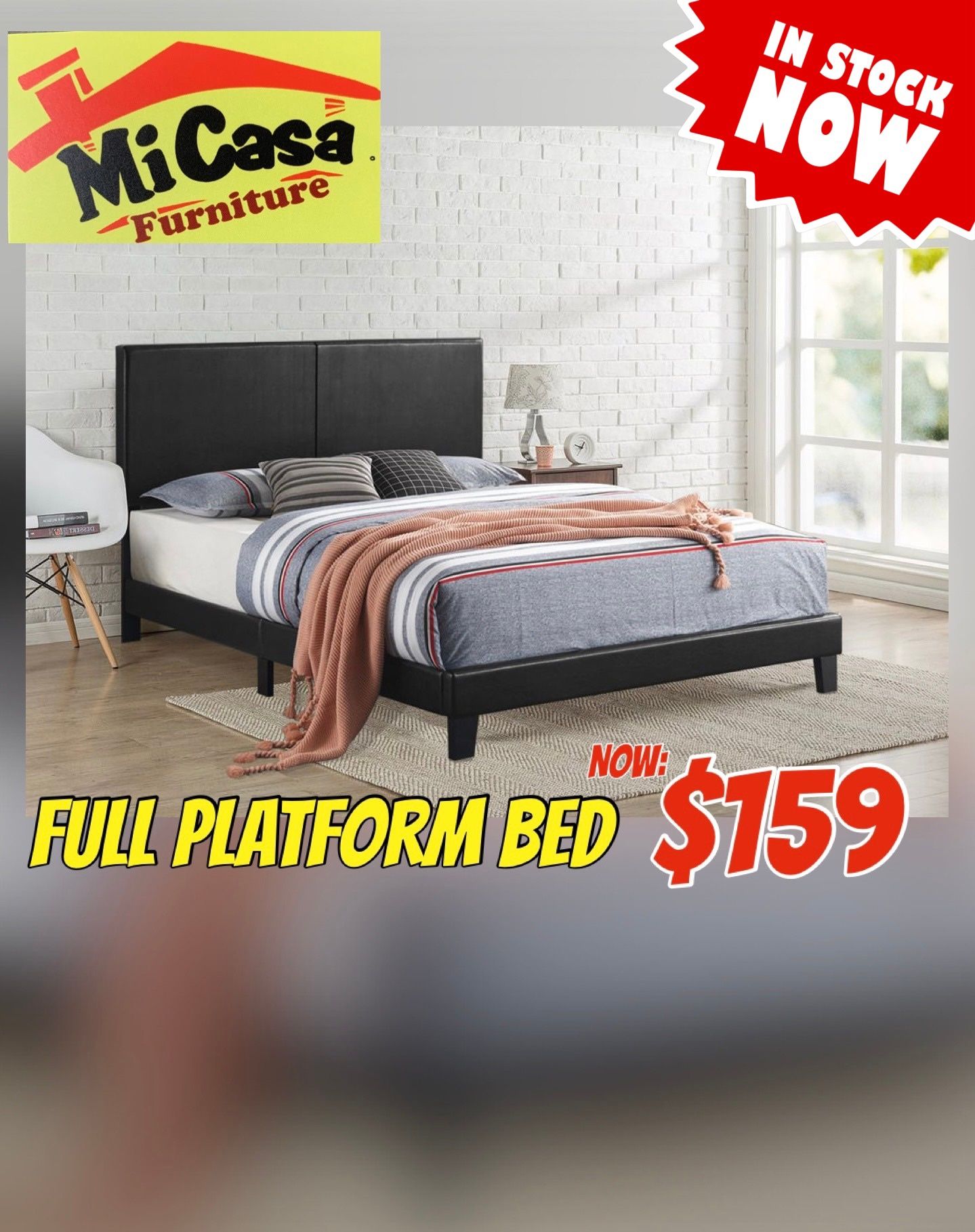 Full Platform Bed Frame 