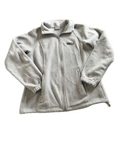Columbia Fleece  Jacket Women’s L– Gray Full Zip – Great Condition