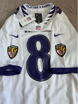 Baltimore Ravens Nike Lamar Jackson #8 Jersey (White) - Size M