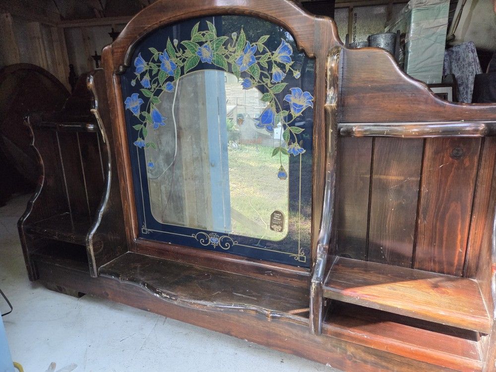 Antique Hand Painted Headboard