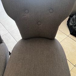 Light gray couch with matching ottoman for sale. Comfortable and sturdy, just needs a good cleaning.  Moving this week so it must go ASAP. First come,