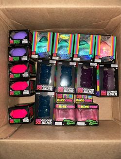 NeeDoh Squish Toy Lot – Gummy Bear, Dream Drop, Funky Pup, Nice Cube - New & Authentic