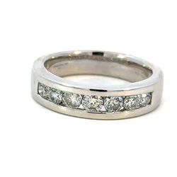 Men’s 14k White Gold 1.00 CTW Diamond Wedding Band Size 10 GP3112585