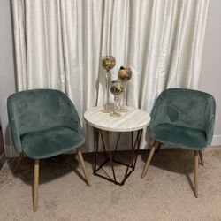 Chairs & Table + Candle Holders