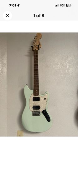 Squire Bullet Mustang (Fender) HH 6 String Electric Guitar - Seafoam Surf Green
