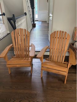 2  folding Adirondack chairs