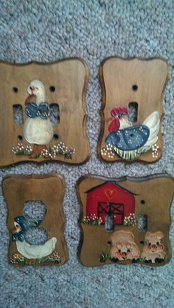 Hand painted light switch covers