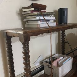 Moving Sale : Console Table with Mirror – Real Wood | Elegant & Timeless