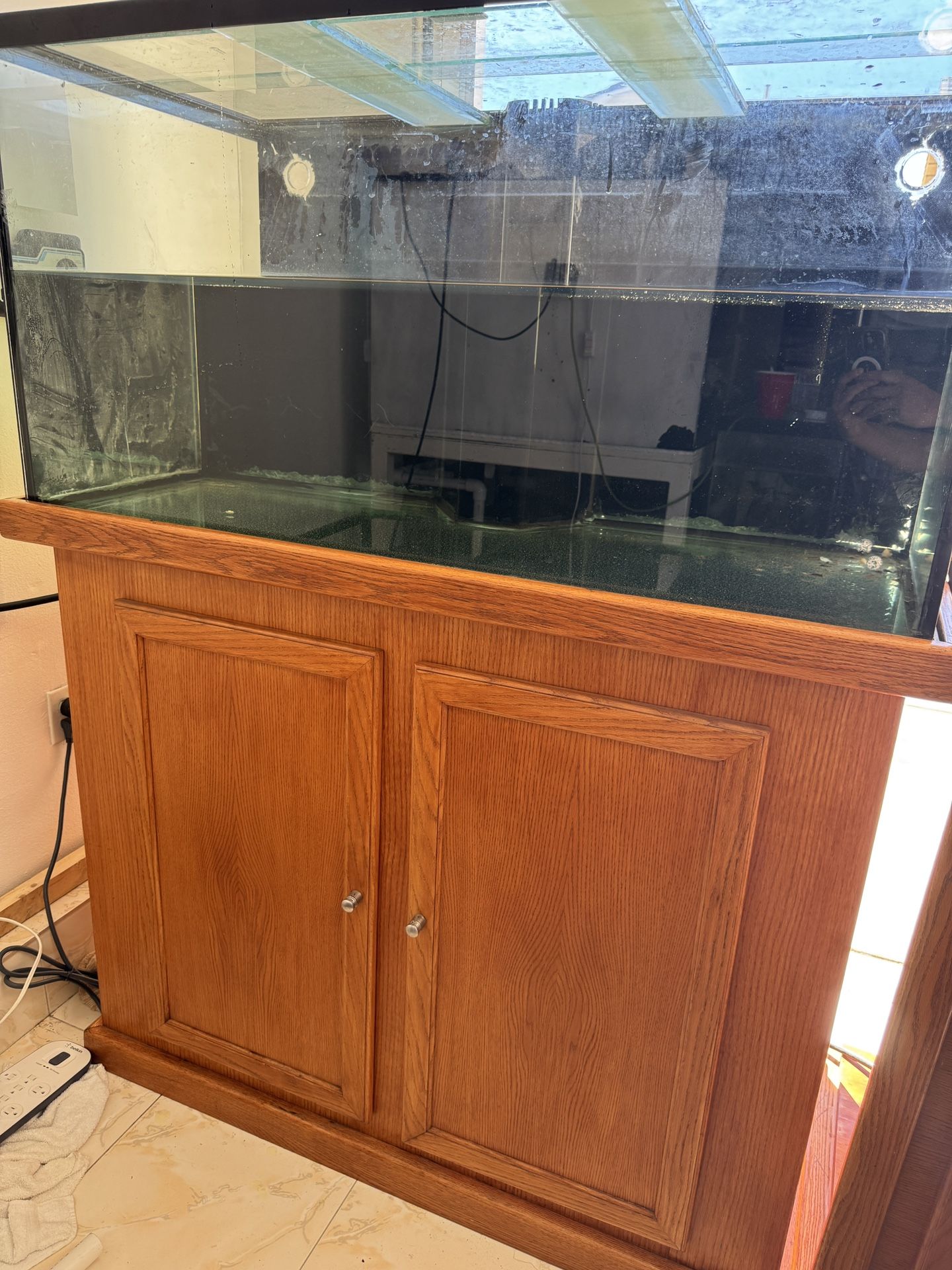 Aquarium Fish Tank 120G 4’x2’x2 with Stand, Canopy , Sump and Accessories 