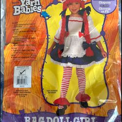 New: rag doll girl costume (med-8-10)