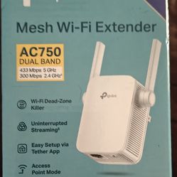 TP LINK MESH WIFI Extender Re205 AC750