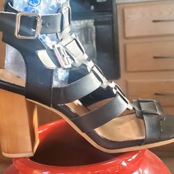Sexy Black Ankle Strap Sandals 