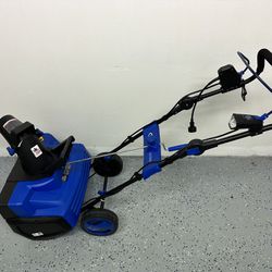 Snow Joe SJ625E Electric Walk-Behind Single Stage Snow Blower, 21-Inch Clearing Width, 15-Amp Motor, Directional Chute Control, LED Light, Blue