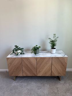 Modern 4-Door Storage Cabinet / Sideboard – Like New