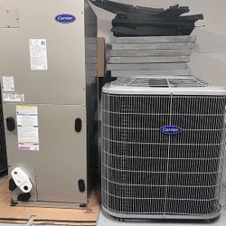 4.0 Tons  Carrier Heat Pump 15.50 SEER  – Comfort Series – Single Stage Condenser Unit With Air Handler