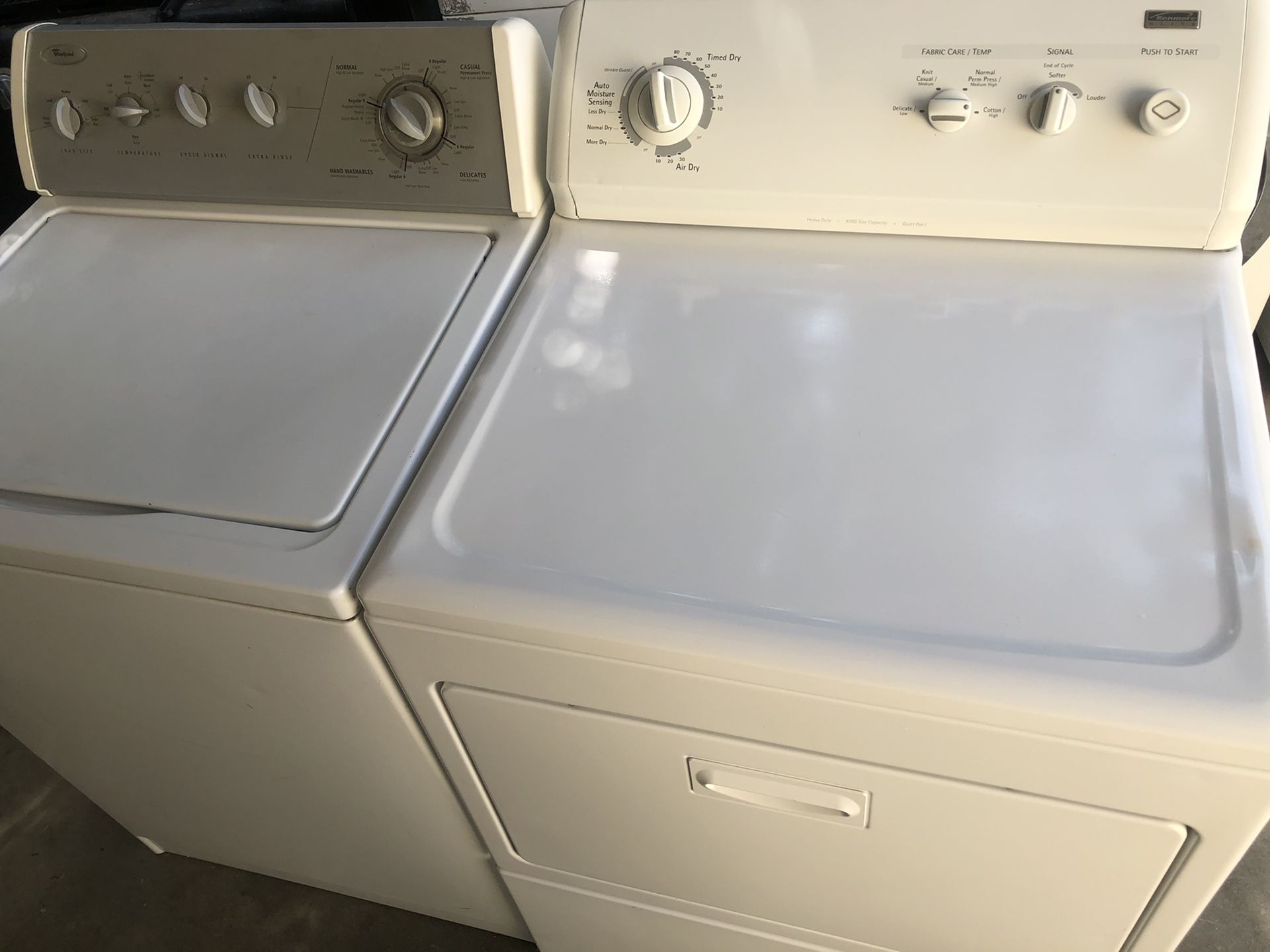 Whrilpool washer and Kenmore gas dryer both work great
