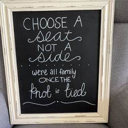 Choose A Seat Quote Framed 