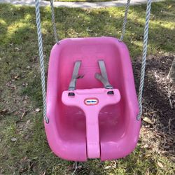 Little Tikes 2 in 1 Pink Plastic Bucket Baby / Toddler Swing