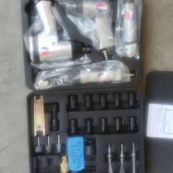Complete New Air Tool Set With Fittings