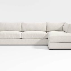 Cratew and Barrel Oceanside Low Deep-Seat Sofa Left-Arm Chaise