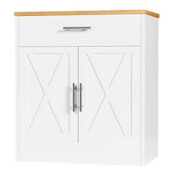 Shintenchi Farmhouse Storage Cabinets with Doors and Shelves,Kitchen Barn Door Storage Cabinet with Drawers,Coffee Bar Cabinet Buffest Sideboard for D