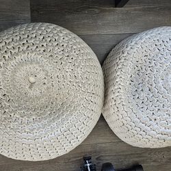 Round Floor Cushion/Ottoman/Pouf