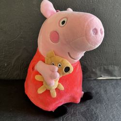 PEPPA PIG LARGE 12 INCH PLUSH  IN NEW CONDITION!!  ADORABLE