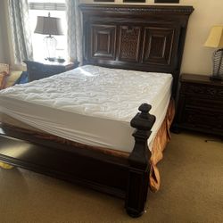 Bedroom Set (Bed, End Tables, & Armoire)