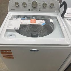 Maytag® 4.7 Cu. Ft. White Agitator Top Load Washer with Extra Power and Pet Pro Option