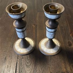 Mother Of Pearl Candle Holder Set