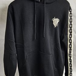 Men's Crooks & Castles Medusa  Core Logo Pullover Hoodie Size Large Black