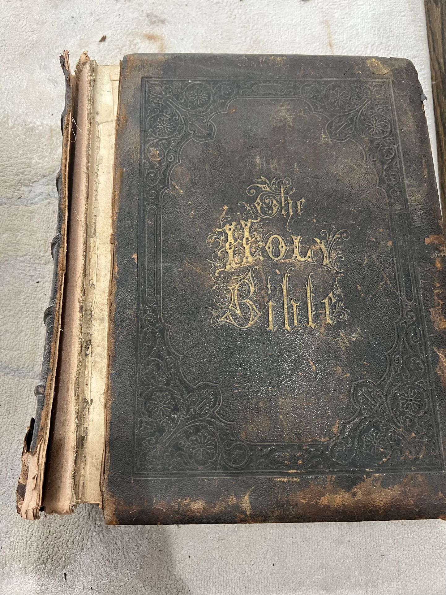 1870 The Devotional Family Bible by Rev. Alexander Fletcher D.D. – Antique Leather Folio – Virtue & Yorston New York – Illustrated