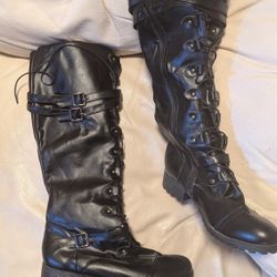 Never worn Cute Black Lace Up Boots for Cosplay or Costume
