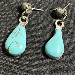 Turquoise Drop Post Earrings