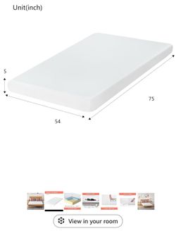 5” medium firm gel memory foam mattress