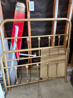 Twin bed frame -antique gold