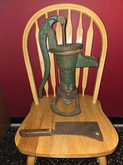 WATER PUMP & MEAT CLEAVER (NOT SHARP)