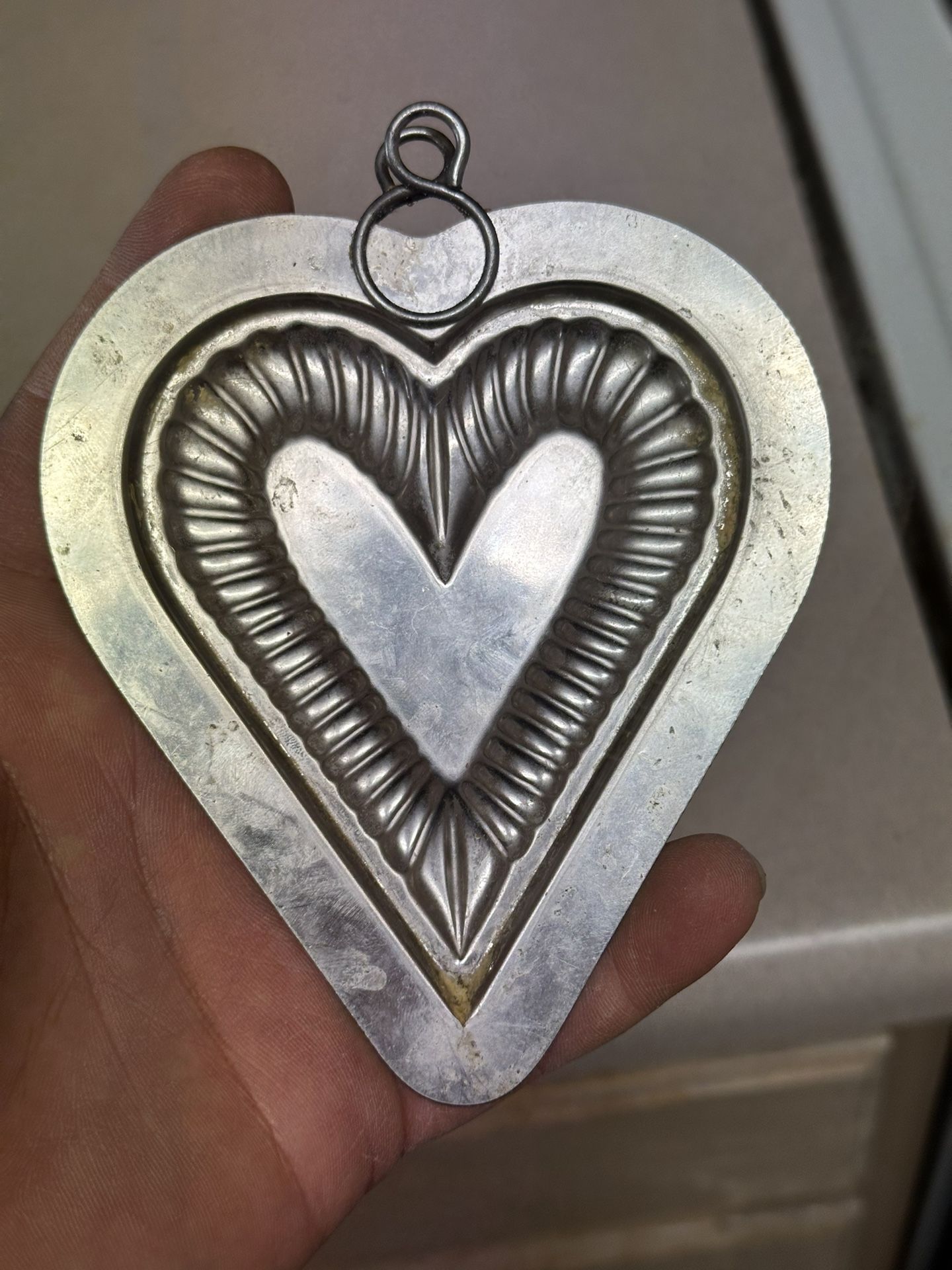 Antique Metal Heart Shape Chocolate Mold