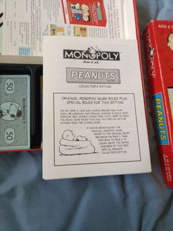 Monopoly peanuts collectors edition