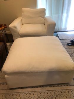 Memory foam oversized chair amd ottoman