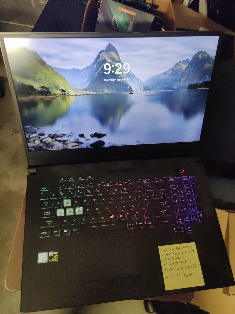 Asus Rog Strix Gaming Laptop Intel Core i7 8th Gen 32GB DDR4 Ram