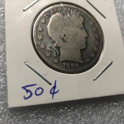 Barber Half Dollar 1896 