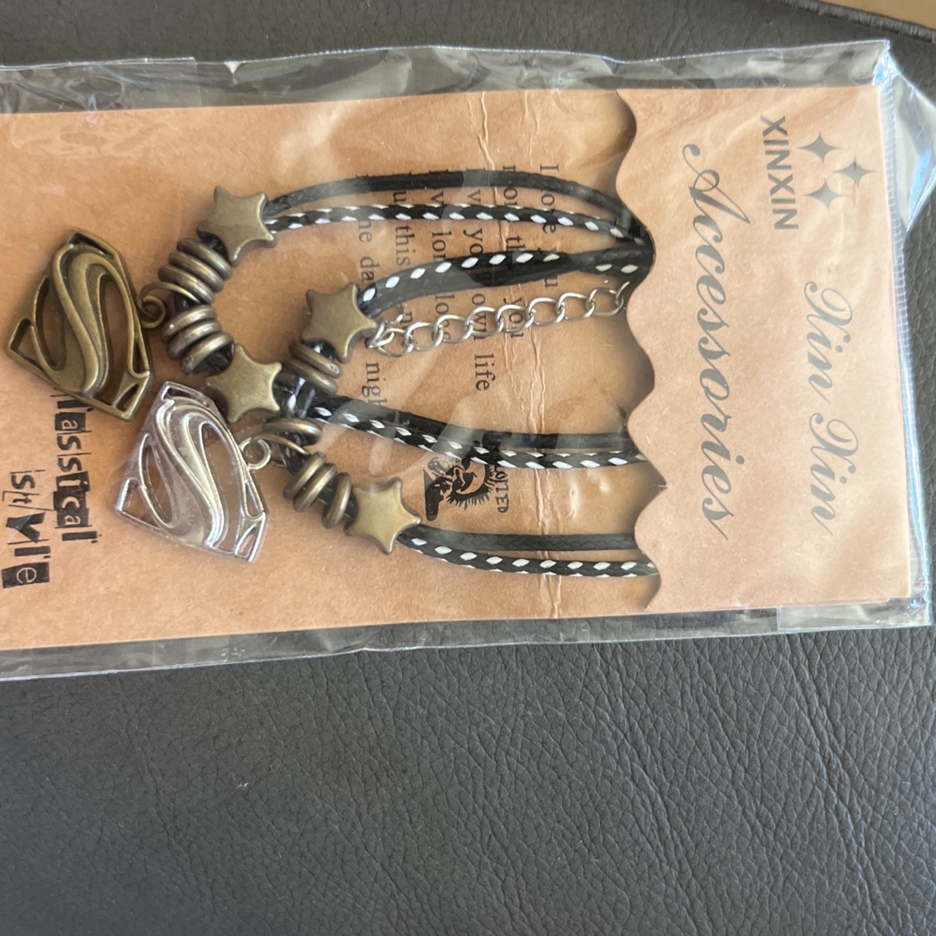 Best Friend / couple Bracelets Superman Charm