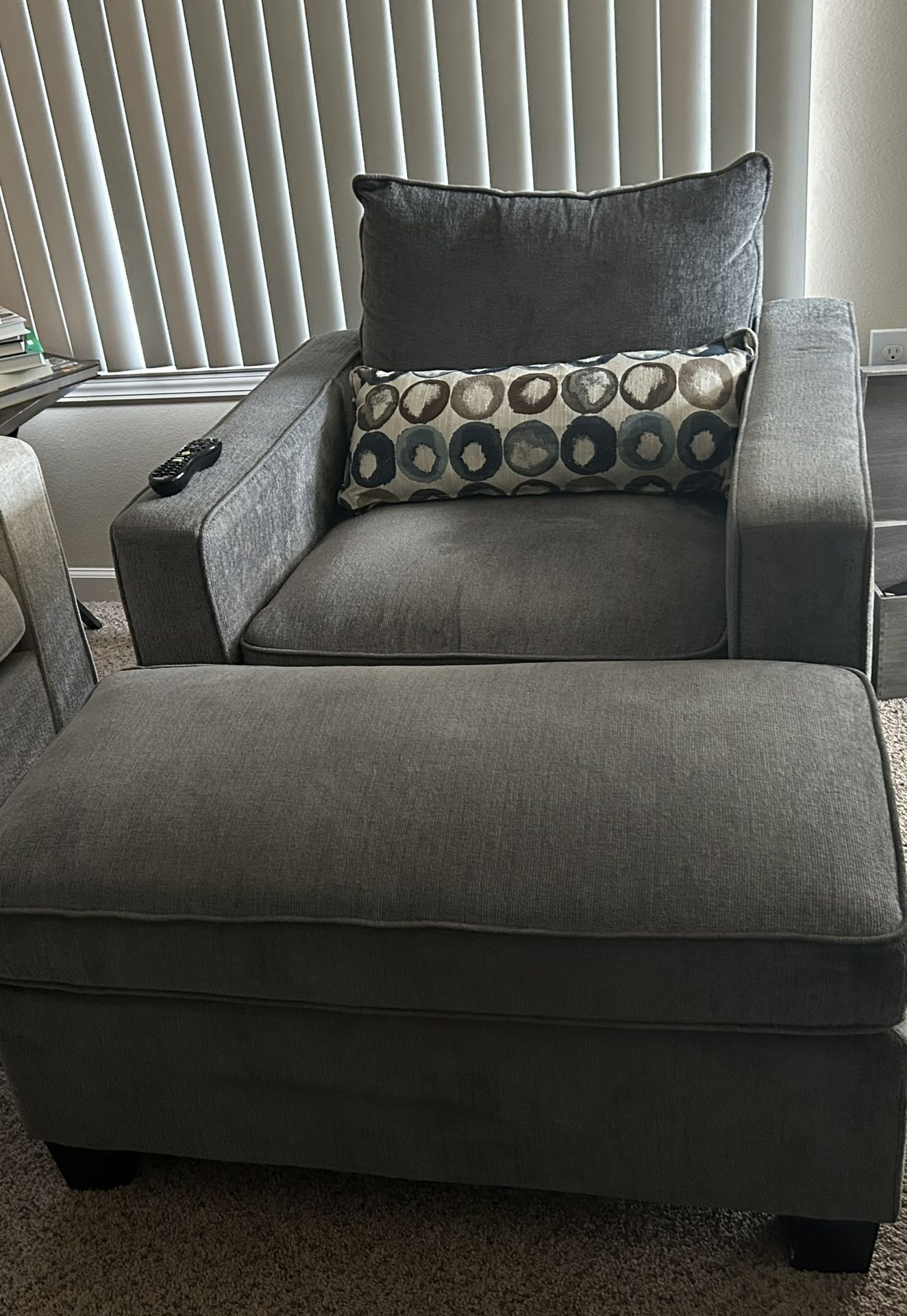 Chair with ottoman