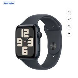 Apple Watch SE (2nd Gen) [GPS 44mm] Smartwatch with Midnight Aluminum Case with Midnight Sport Band