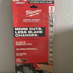 Milwaukee 48-39-0630 30-9/16" 8/10TPI Compact Exteme Metal Band Saw Blade, 2-Pk