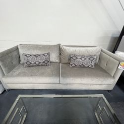Gray Sofa w/ Metal Legs